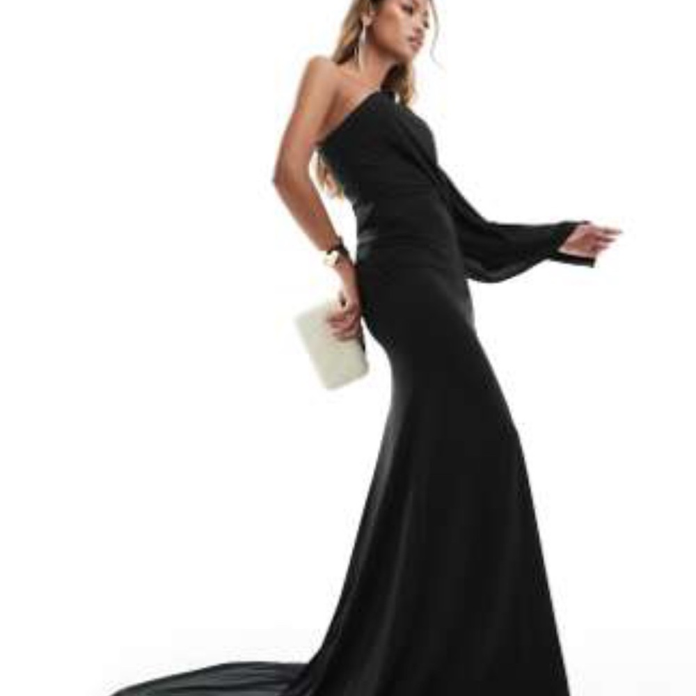 ASOS Black One-Shoulder Gown